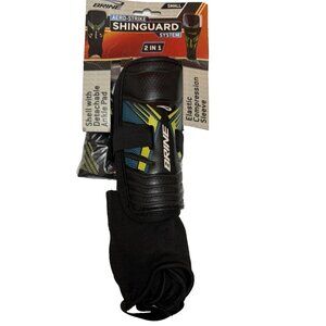 Brine Aero-Strike Soccer Shinguards Youth Small 2-in-1 Ankle Pad Compression New